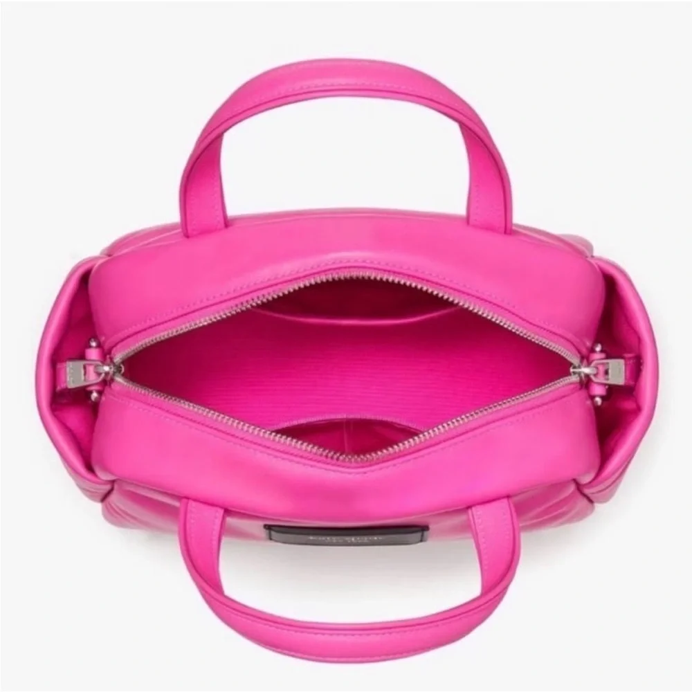 Kate Spade Puffed Satchel Crossbody Vivid Snapdragon